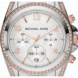 Buy Shop Michael Kors Blair Chronograph Silver Dial Silver Steel Strap Watch for Women - MK5459 USA Online