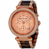Buy Shop Michael Kors Parker Rose Gold Dial Two Tone Steel Strap Watch for Women - MK5538 USA Online