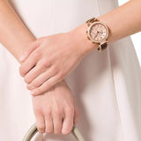 Buy Shop Michael Kors Parker Rose Gold Dial Two Tone Steel Strap Watch for Women - MK5538 USA Online