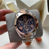 Buy Shop Michael Kors Bradshaw Blue Dial Two Tone Steel Strap Watch for Women - MK5606 USA Online