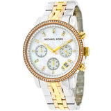 Buy Shop Michael Kors Ritz White Dial Two Tone Steel Strap Watch for Women - MK5650 USA Online