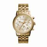 Buy Shop Michael Kors Ritz Chronograph Gold Dial Gold Steel Strap Watch for Women - MK5676 USA Online