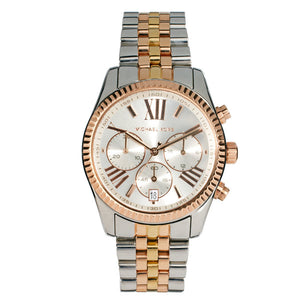 Buy Shop Michael Kors Lexington Chronograph Silver Dial Two Tone Steel Strap Watch for Women - MK5735 USA Online
