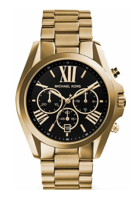 Buy Shop Michael Kors Bradshaw Black Dial Gold Steel Strap Watch for Women - MK5739 USA Online