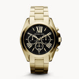 Buy Shop Michael Kors Bradshaw Black Dial Gold Steel Strap Watch for Women - MK5739 USA Online