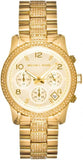 Buy Shop Michael Kors Runway Gold Dial Gold Steel Strap Watch for Women - MK5826 USA Online