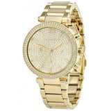 Buy Shop Michael Kors Parker Gold Dial Gold Steel Strap Watch for Women - MK5856 USA Online