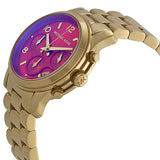 Buy Shop Michael Kors Runway Iridescent Pink Dial Gold Steel Strap Watch for Women - MK5939 USA Online