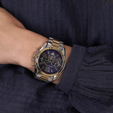 Buy Shop Michael Kors Bradshaw Blue Dial Two Tone Steel Strap Watch for Women - MK5976 USA Online