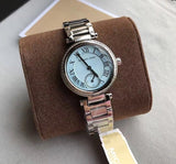 Buy Shop Michael Kors Skylar Quartz Blue Dial Silver Steel Strap Watch For Women - MK5988 USA Online