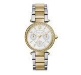 Buy Shop Michael Kors Parker White Dial Two Tone Steel Strap Watch for Women - MK6055 USA Online