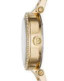 Buy Shop Michael Kors Parker White Dial Gold Steel Strap Watch for Women - MK6056 USA Online