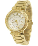 Buy Shop Michael Kors Parker White Dial Gold Steel Strap Watch for Women - MK6056 USA Online