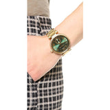 Buy Shop Michael Kors Skylar Green Dial Gold Steel Strap Watch for Women - MK6065 USA Online