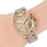 Buy Shop Michael Kors Bradshaw Rose Gold Dial Two Tone Steel Strap Watch for Women - MK6066 USA Online