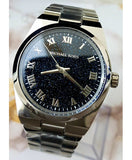 Buy Shop Michael Kors Channing Midnight Blue Dial Silver Steel Strap Watch for Women - MK6113 USA Online