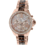 Michael Kors Wren Diamonds Rose Gold Dial Two Tone Steel Strap Watch for Women - MK6159