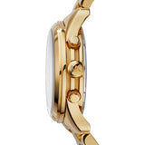 Buy Shop Michael Kors Runway Chronograph Orange Dial Gold Steep Strap Watch For Women - MK6162 USA Online