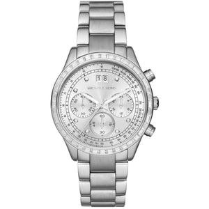 Buy Shop Michael Kors Brinkley Diamonds Silver Dial Silver Steel Strap Watch for Women - MK6186 USA Online