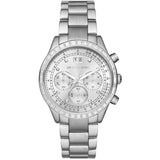Buy Shop Michael Kors Brinkley Diamonds Silver Dial Silver Steel Strap Watch for Women - MK6186 USA Online