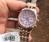 Buy Shop Michael Kors Lexington Purple Dial Rose Gold Steel Strap Watch For Women - MK6207 USA Online