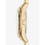 Buy Shop Michael Kors Layton Pave Blue Dial Gold Steel Strap Watch for Women - MK6243 USA Online