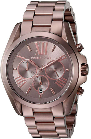 Buy Shop Michael Kors Bradshaw Chronograph Brown Dial Brown Steel Strap Watch For Women - MK6247 USA Online