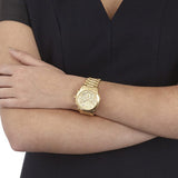 Buy Shop Michael Kors Cooper Gold Dial Gold Steel Strap Watch for Women - MK6274 USA Online