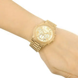 Buy Shop Michael Kors Cooper Gold Dial Gold Steel Strap Watch for Women - MK6274 USA Online
