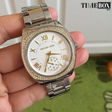 Buy Shop Michael Kors Bryn Silver Dial Silver Steel Strap Watch For Women - MK6277 USA Online