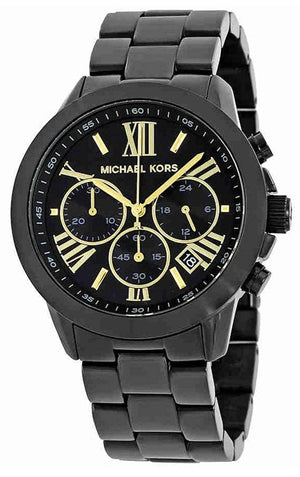 Buy Shop Michael Kors Brecken Chronograph Black Dial Black Steel Strap Watch for Women - MK6302 USA Online