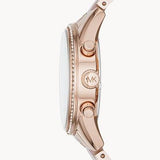 Buy Shop Michael Kors Ritz Chronograph Rose Gold Dial Two Tone Steel Strap Watch for Women - MK6307 USA Online
