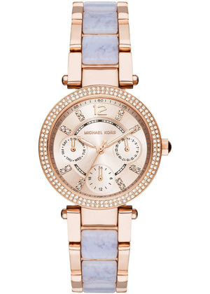 Buy Shop Michael Kors Parker Gold Dial Two Tone Steel Strap Watch for Women - MK6327 USA Online