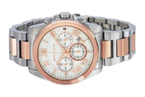 Buy Shop Michael Kors Brecken Chronograph White Dial Two Tone Steel Strap Watch For Women - MK6368 USA Online