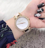 Buy Shop Michael Kors Parker Mother of Pearl Dial Two Tone Steel Strap Watch for Women - MK6400 USA Online