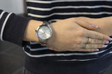 Buy Shop Michael Kors Garner Analog Silver Dial Silver Steel Strap Watch For Women - MK6407 USA Online