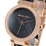 Buy Shop Michael Kors Parker Mother of Pearl Black Dial Two Tone Steel Strap Watch for Women - MK6414 USA Online