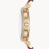 Buy Shop Michael Kors Parker Mother of Pearl Red Dial Two Tone Steel Strap Watch for Women - MK6427 USA Online