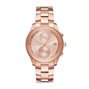 Buy Shop Michael Kors Briar Quartz Rose Gold Dial Rose Gold Steel Strap Watch For Women - MK6465 USA Online