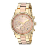 Buy Shop Michael Kors Ritz Chronograph Rose Dial Two Tone Steel Strap Watch for Women - MK6475 USA Online