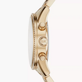 Buy Shop Michael Kors Ritz Chronograph Gold Dial Gold Steel Strap Watch For Women - MK6484 USA Online
