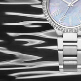 Buy Shop Michael Kors Taryn Mother of Pearl Purple Dial Silver Steel Strap Watch For Women - MK6562 USA Online