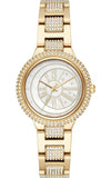 Buy Shop Michael Kors Taryn Mother of Pearl Dial Gold Steel Strap Watch For Women - MK6567 USA Online