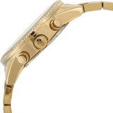 Buy Shop Michael Kors Ritz Chronograph Gold Dial Gold Steel Strap Watch For Women - MK6597 USA Online