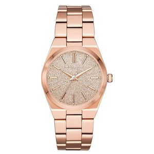 Buy Shop Michael Kors Channing Quartz Rose Gold Dial Rose Gold Steel Strap Watch For Women - MK6624 USA Online