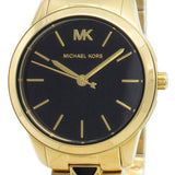 Buy Shop Michael Kors Runway Mercer Quartz Black Dial Two Tone Steel Strap Watch For Women - MK6672 USA Online