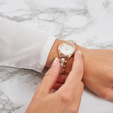 Buy Shop Michael Kors Runway Mercer Mother of Pearl White Dial Two Tone Steel Strap Watch For Women - MK6674 USA Online