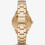 Buy Shop Michael Kors Runway Quartz Black Dial Gold Steel Strap Watch For Women - MK6682 USA Online