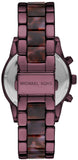 Buy Shop Michael Kors Ritz Chronograph Purple Dial Purple Steel Strap Watch For Women - MK6720 USA Online
