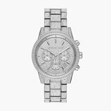 Buy Shop Michael Kors Ritz Chronograph Crystals Silver Dial Silver Steel Strap Watch for Women - MK6746 USA Online